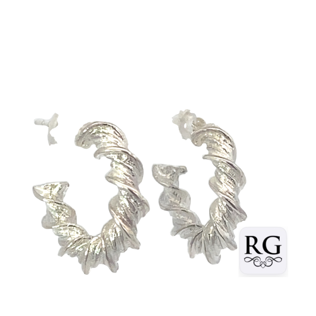 925 MAT TWISTED HALF HOOPS - 19X4 - 5.45g <br/>M12553 - Image 2