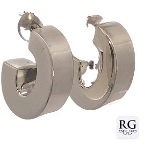 925 PLAIN HOLLOW OVAL HALF HOOPS - 23X8 - 6g <br/>M12584