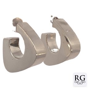 925 PLAIN HOLLOW TRIANGLE HALF HOOPS - 21X5 - 5.2g <br/>M12585
