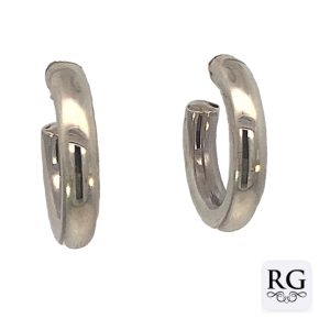 925 PLAIN HOLLOW RND TUBE HALF HOOPS - 20X4 - 4.3g <br/>M12593