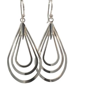 925 TRIP LAYER TEARDROP DANGLE EAR - 52X21 - 4.5g <br/>M12604