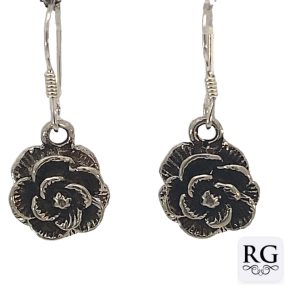 925 OXI 3D FLOWER DROP EARRINGS - 26X12 - 4.3g <br/>M12605