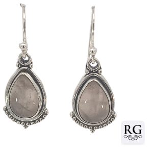 925 OXI T/DROP ROSE QRTZ BOHO DROP EAR - 34X12 <br/>M12610RQ