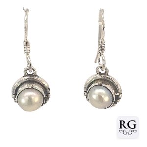 925 OXI WH FW PEARL BOHO DROP EARRINGS - 26X10 <br/>M12614P