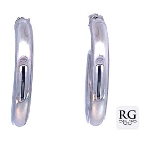 925 HOL RND TUBE HALF HOOPS - 25X4 - 4.2g  <br/>M12673