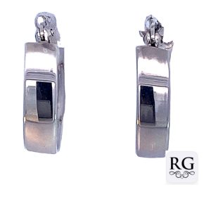 925 HOL D-SHAPE HINGE HOOPS - 20X5 - 3.8g <br/>M12674