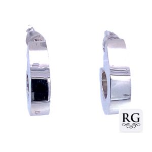 925 HOL RECT TUBE OVAL HALF HOOPS - 18X5 - 3.3g <br/>M12675