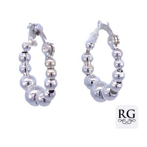 925 GRADUAL BALLS ON HINGE HOOPS - 17X5 - 2.5g <br/>M12695