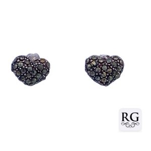 925 MARCASITES DOME HEART STUDS - 7X9 - 1.4g <br/>M12705