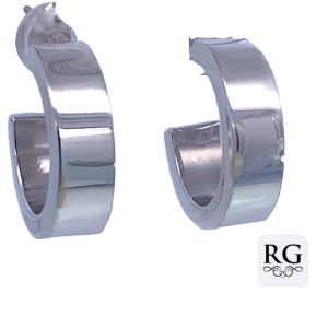 925 HOL RECT TUBE HALF HOOPS - 20X6 - 5.5g <br/>M12709