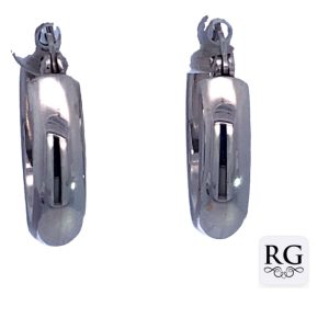 925 HOL D-SHAPE TRIANGLE HINGE HOOPS - 21X5 - 3.8g <br/>M12711