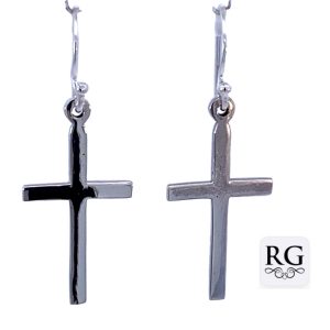 925 PLAIN CROSS DROP SHEPHERD HOOK EAR - 37X13 2.1 <br/>M12753