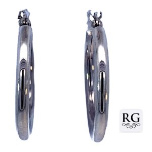 925 HOLLOW RND TUBE HINGE HOOPS - 30X3 - 5.4g <br/>M12767