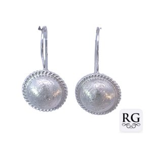 925 SCRATCH HALF BALL ROPE EDGE EAR - 29X15  4.8g  <br/>M12769