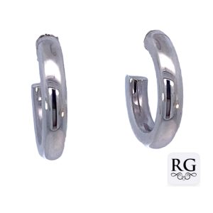 925 HOL PLAIN RND TUBE HALF HOOPS - 20X4 - 4.6g <br/>M12771