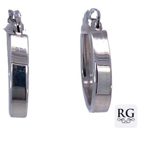 925 HOLLOW TRIANGLE HINGE HOOPS - 22X4 - 4.3g <br/>M12777