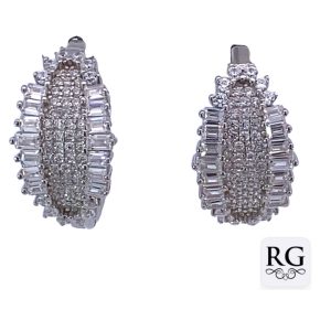 925 RND+BAG CZ PAVE FANCY HUGGIES - 22X11 - 6.6g <br/>M12790