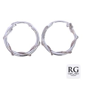 925 HOLLOW GYPSY ROPE  SLEEPERS - 15X2 - 0.7g <br/>M12813