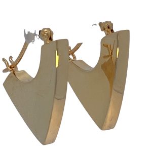 925 GLD PL HOL SQ FLAT POINTY HOOPS - 25X4 - 6.25g <br/>M12818
