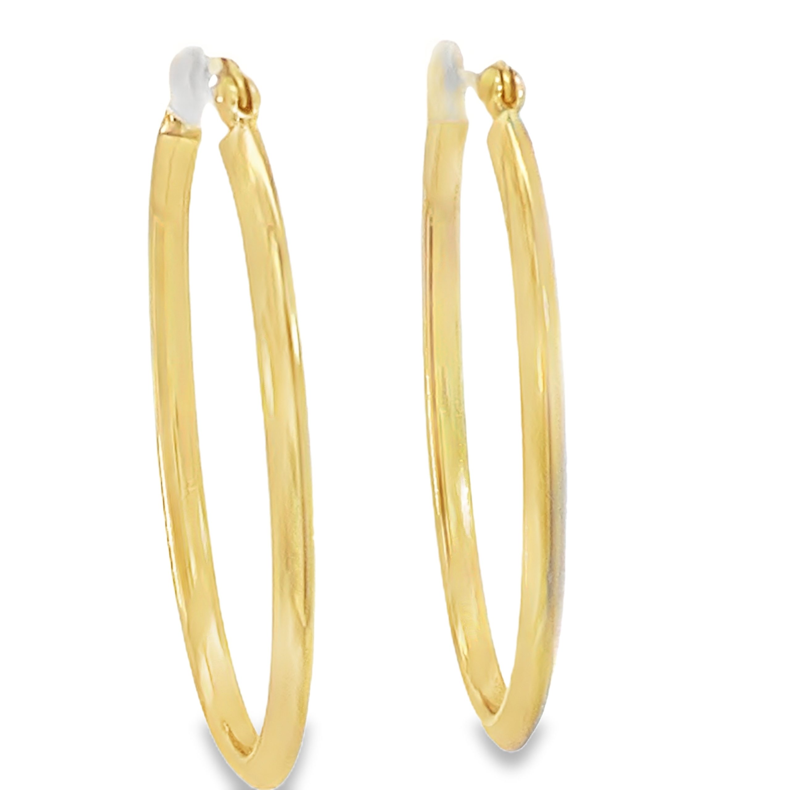 925 GLD PLT GRADUATED OV HINGE HOOPS - 42X2.5 8.6g <br/>M12820
