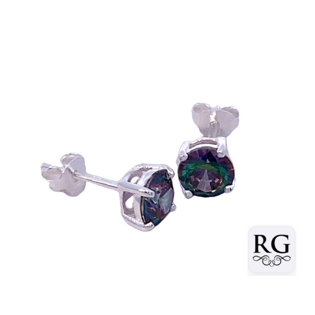 925 MYSTIC QRTZ 4 CLAW BASKET STUDS - 6MM - 1.4g <br/>M12827