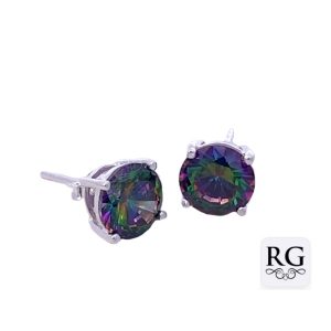 925 MYSTIC QRTZ 4 CLAW BASKET STUDS - 8MM - 2.6g <br/>M12828