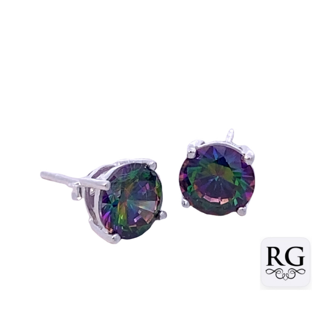925 MYSTIC QRTZ 4 CLAW BASKET STUDS - 8MM - 2.6g <br/>M12828