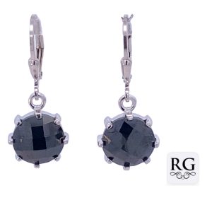 925 FACETED ONYX DROP LEVER BACK EAR - 29X11 5.6g <br/>M12830