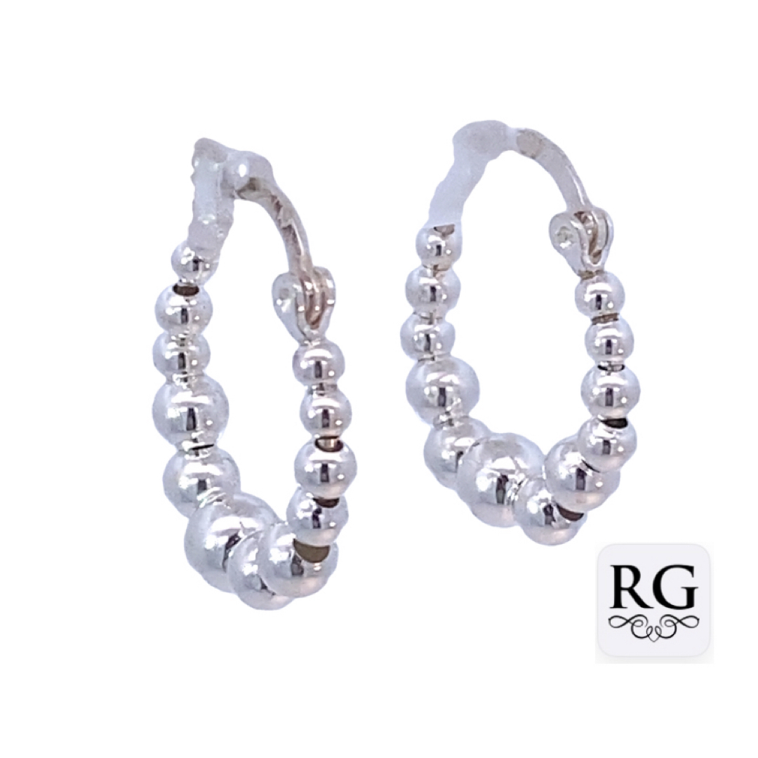 925 GRADUAL BALLS ON HINGE HOOPS - 20X5 - 3g <br/>M12838