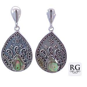 925 OXI ABALONE T/DROP VINTAGE DROP EAR 33X16 4.3g <br/>M12841A