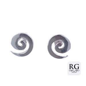 925 PLAIN FLAT SPIRAL STUDS - 11MM - 1.58g <br/>M12842