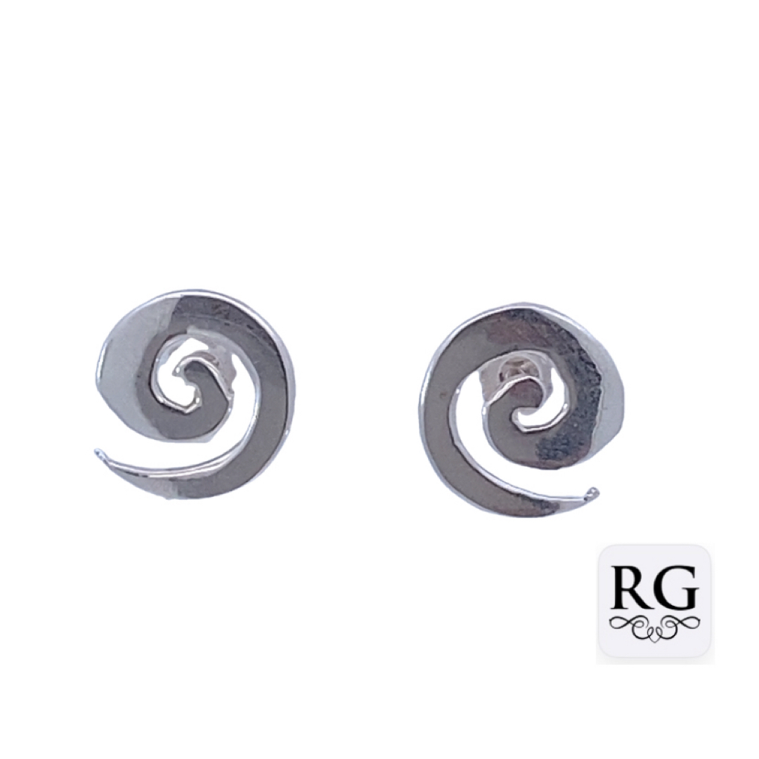 925 PLAIN FLAT SPIRAL STUDS - 11MM - 1.58g <br/>M12842