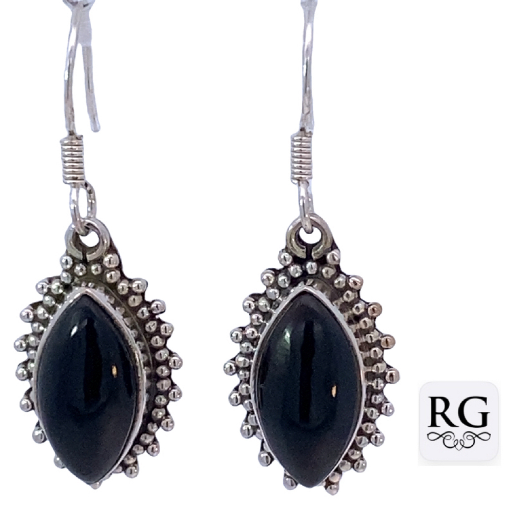 925 OXI MARQUISE ONY VINTAGE DROP EAR - 39X14 6.2g <br/>M12847O