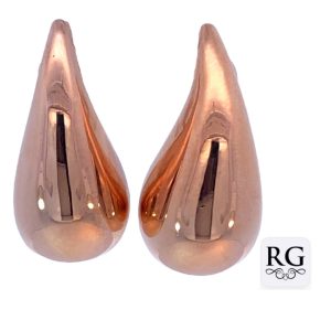 925 ROSE GLD PL HOL TEARDROP EARRINGS - 31X15 7.5g <br/>M12849