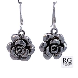 925 OXI ROSE DROP EARRINGS - 30X15 - 4.2g <br/>M12876