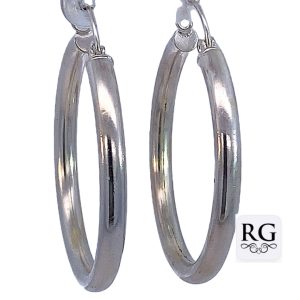 925 PLAIN RND TUBE HINGE HOOPS - 41X4 - 10.5g <br/>M12880