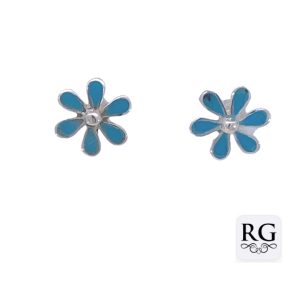 925 TURQUOISE PASTE DAISY STUDS - 10MM - 1g <br/>M12910T