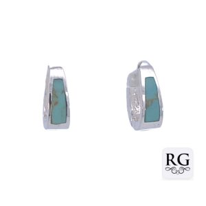 925 TURQUISE PASTE OVAL HUGGIES - 12X5 - 2.6g <br/>M12912T