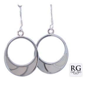 925 MOP OPEN CUT OVAL DROP EAR - 40X20 - 5.9g <br/>M12913