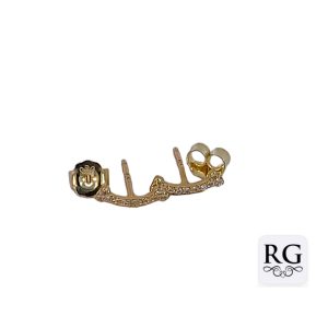 925 GLD PL CZ PAVE SMILEY FACE STUDS - 10X3 - 0.5g <br/>M12918G