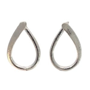 925 OPEN CUT T/DROP LOOP MATT TEXTURED EAR 22X13 3 <br/>M12988