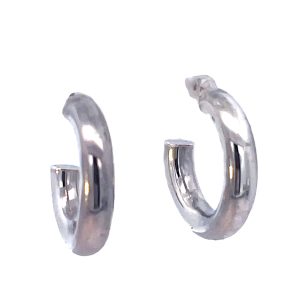925 HOLLOW PLAIN RND TUBE HALF HOOPS - 20X4 - 2.7g <br/>M12996