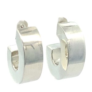 925 HOL PLAIN RECT TUBE OVAL HALF HOOPS 23X8 6.5g <br/>M13000