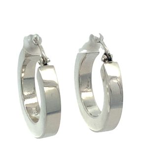 925 HOL PLAIN RECT TUBE RND HINGE HOOPS 24X4 6.3g <br/>M13001