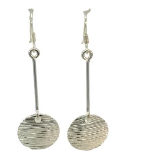 925 STRIPED ETCHED DISC ON BAR DROP EAR 52X14 3.2g <br/>M13003