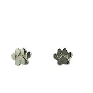 925 PLAIN PAW PRINT FLAT STUDS - 8X7 - 1.1g <br/>M13008