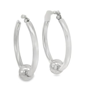 925 BALL ON RND TUBE HINGE HOOPS - 30X3+8MM - 6.6g <br/>M13011