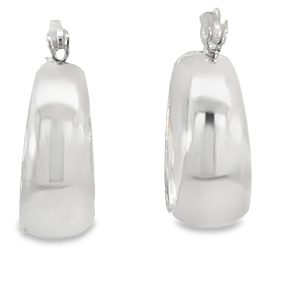 925 PLAIN OVAL WIDE HINGE HOOPS - 25X9 - 4.8g <br/>M13016