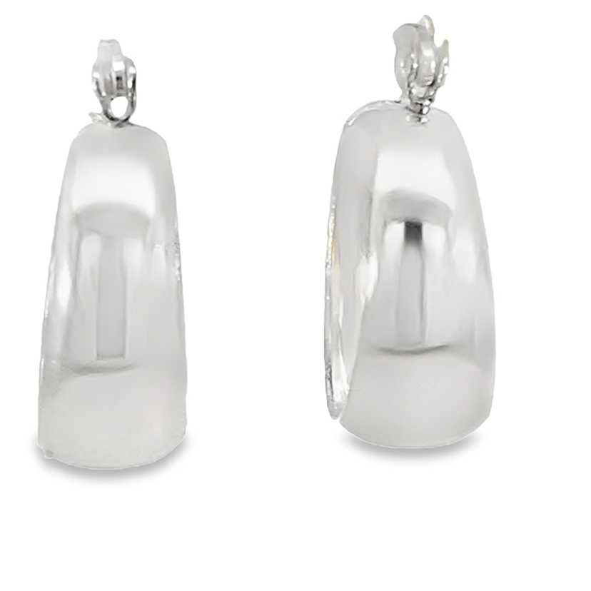 925 PLAIN OVAL WIDE HINGE HOOPS - 25X9 - 4.8g <br/>M13016