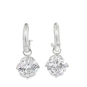 925 DROP CZ ON PRETTYWOMAN EAR - 30X14 - 7.4g